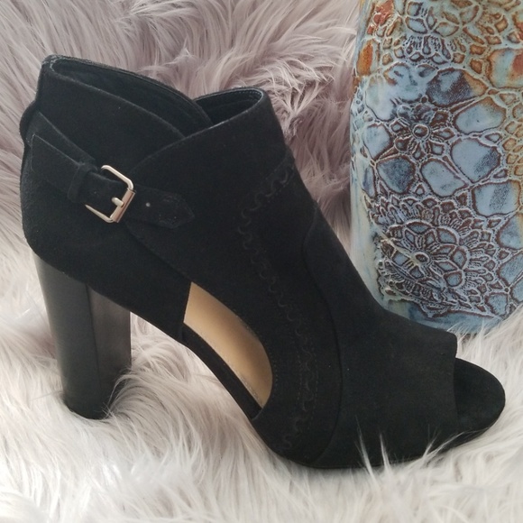 Vince Camuto Shoes - Vince Camuto Conley Buckle Open Toe Bootie